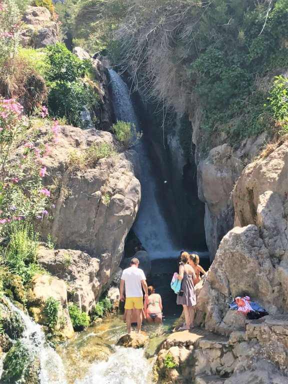 De watervallen van Algar op circa 40 kilometer van Moraira