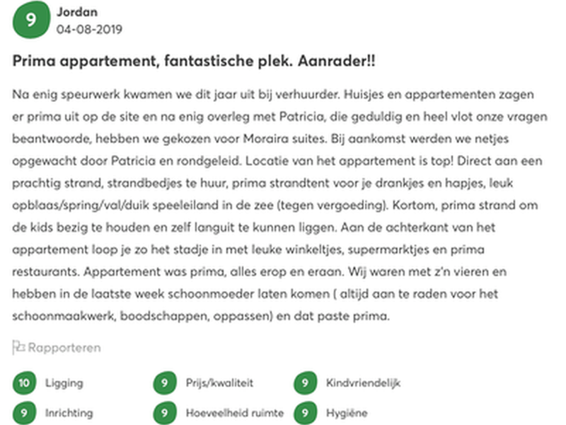 onafhankelijke review van een appartement in Moraira aan de Costa Blanca