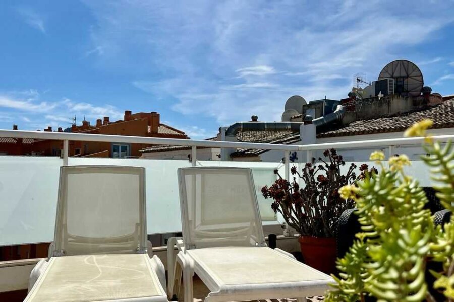 Penthouse in Moraira centrum met groot dakterras