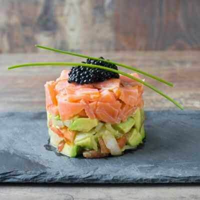 Tartar de salmon is ook een typisch kerst tapas